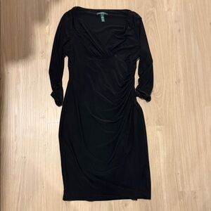 Ralph Lauren Elegant Black Long Sleeve Dress